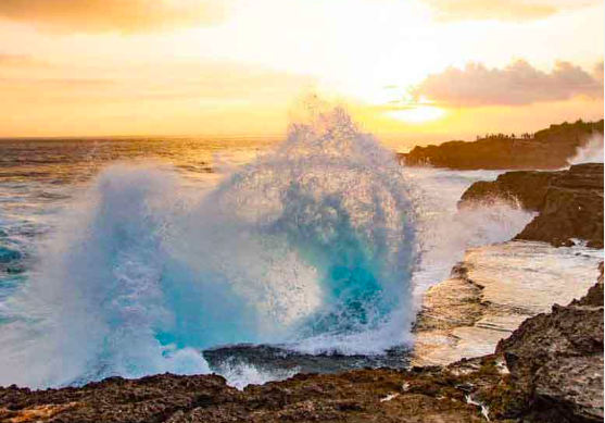 Smoky Beach Pasih Andus sunset on Nusa Penida
